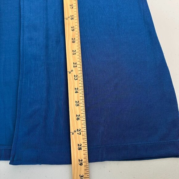 Chicos Travelers Cardigan Size XL Blue Slinky - Picture 4 of 10